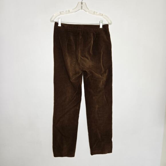 J. McLaughlin Corduroy Pants Brown High Rise Flat Front Straight Leg Women 4 - Picture 2 of 12